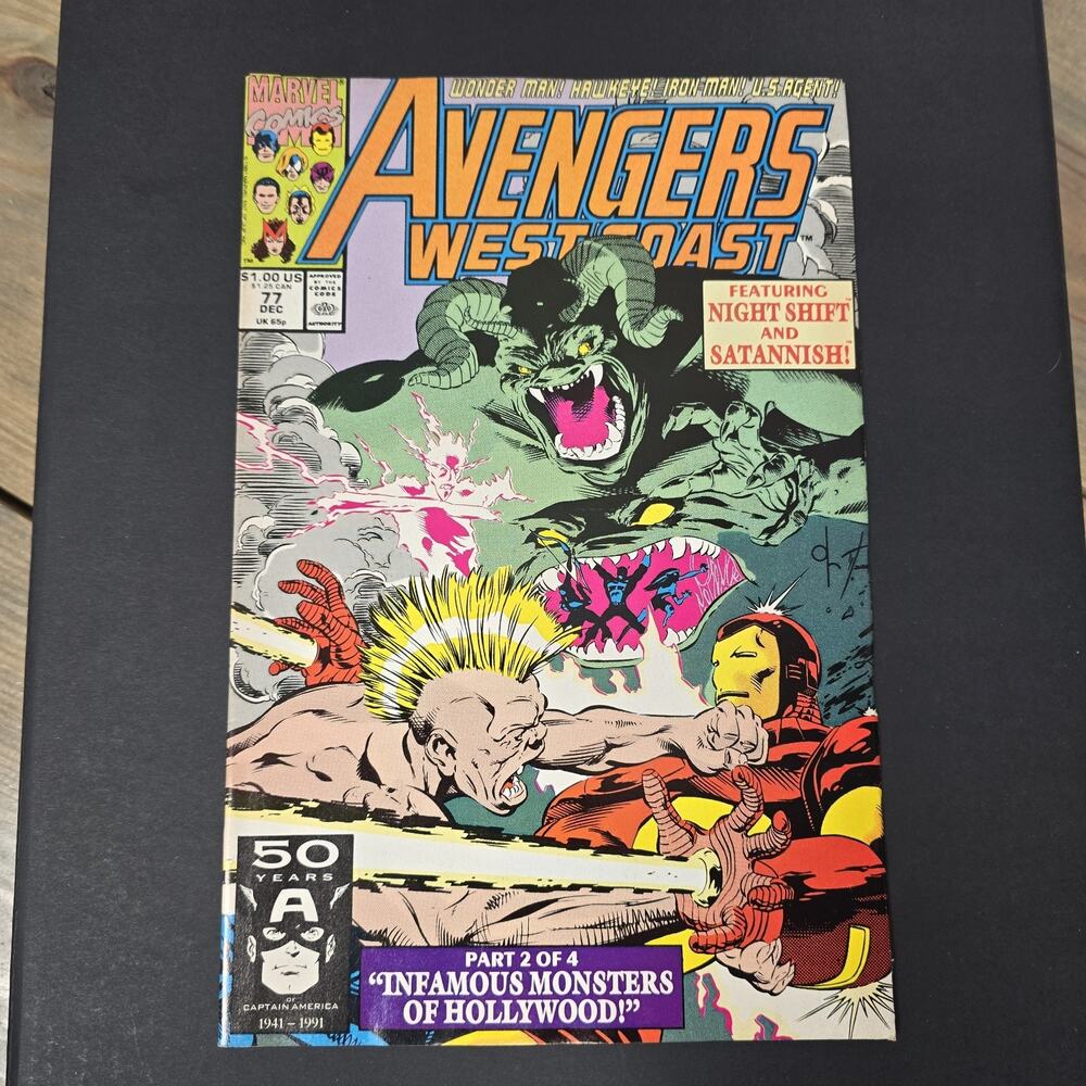 Avengers West Coast #77 (1991) Spider-Woman Hawkeye Iron Man Wonder Man!